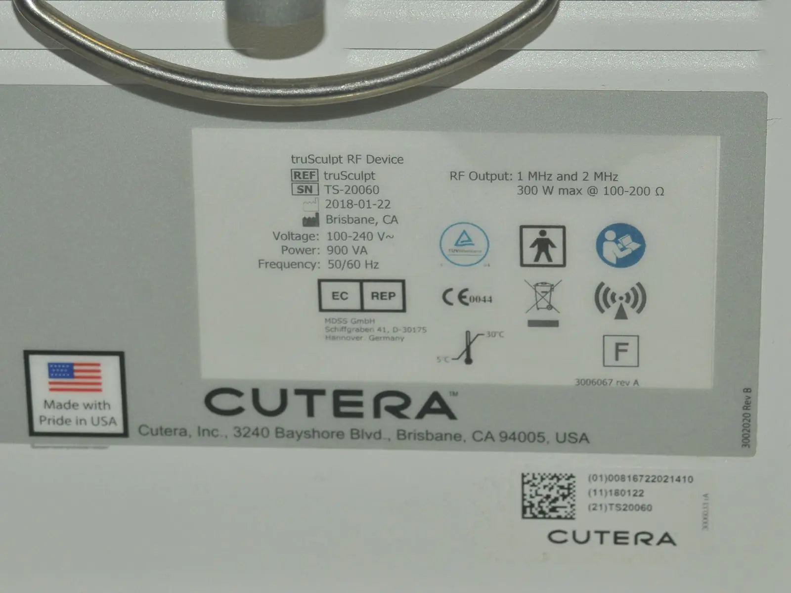 2018 Cutera truSculpt 3D RF Radio Frequency Body Sculpting Reduce Cellulite Fat Cutera