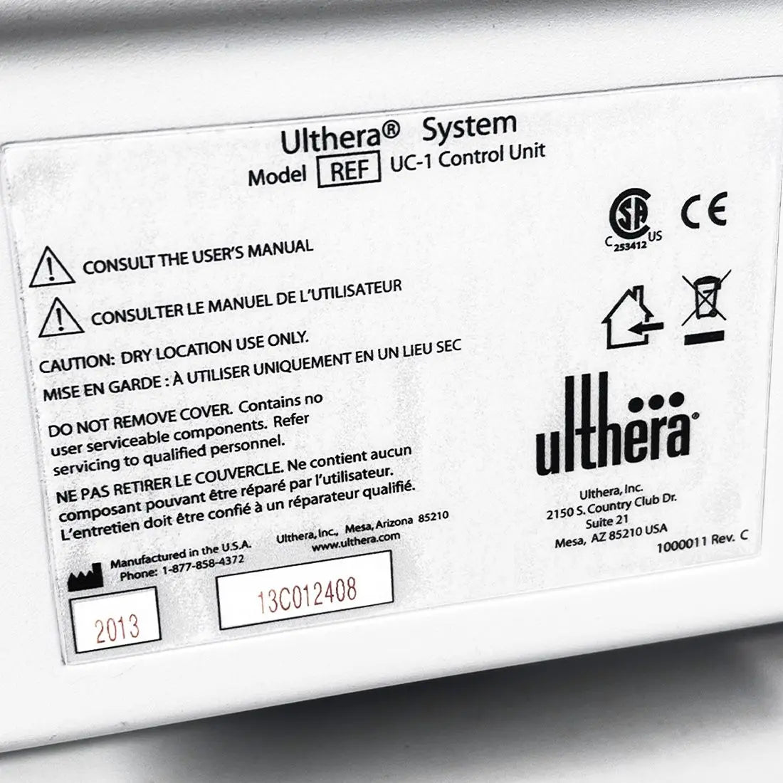 2013 Ulthera Ultherapy DeepSEE UC-1 Ultrasound Facial Contouring Skin Tightening System Sol International Medical