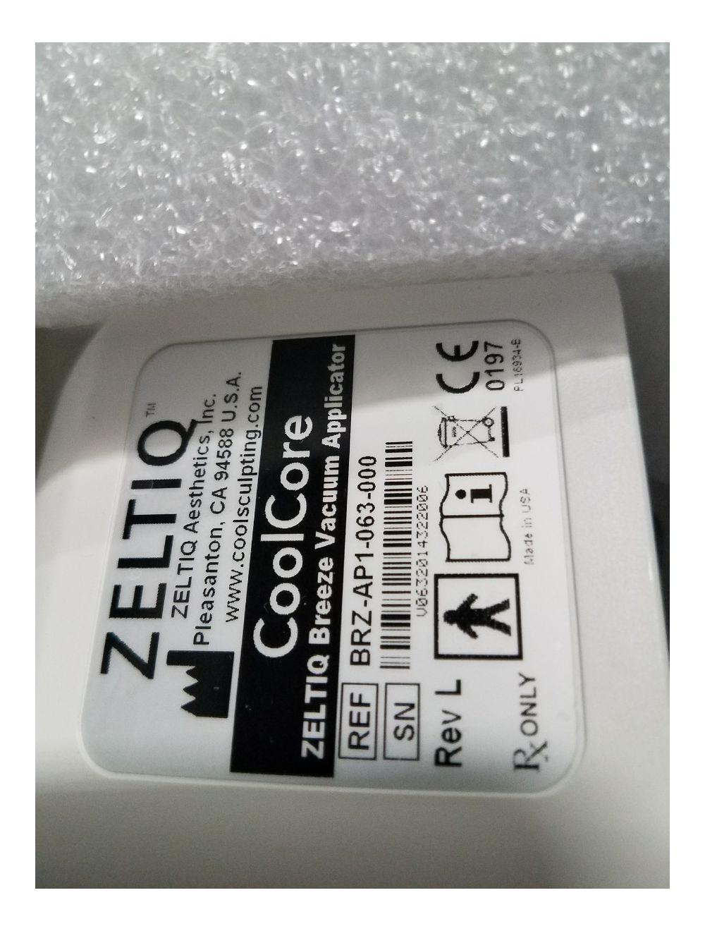Breeze Vacuum Applicator CoolCore Zeltiq Handpiece BRZ AP1 063 000 Cool Core Zeltiq