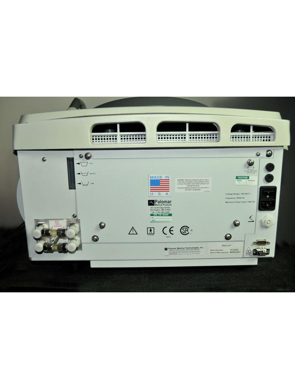 2007 Palomar Starlux 300 IPL Laser w/1540 LuxG LuxR Handpieces Lux G R Palomar