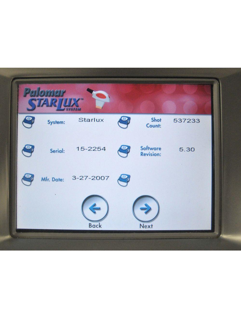 2007 Palomar Starlux 300 IPL Laser w/1540 LuxG LuxR Handpieces Lux G R Palomar