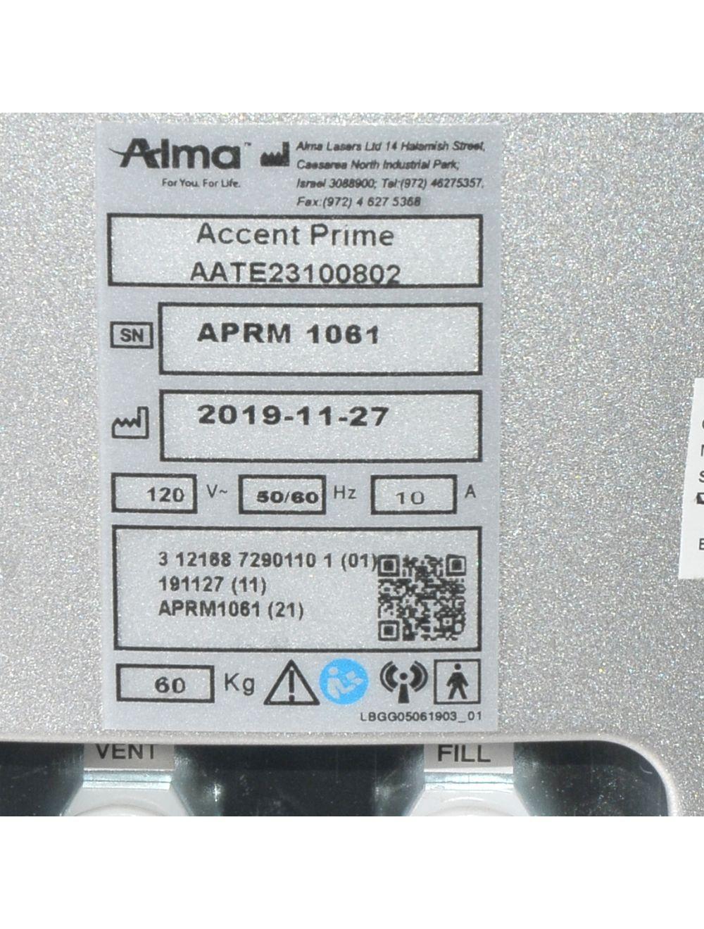 2019 Alma Accent Prime RF Ultrasound Body Contour Skin Tightening Laser System Alma