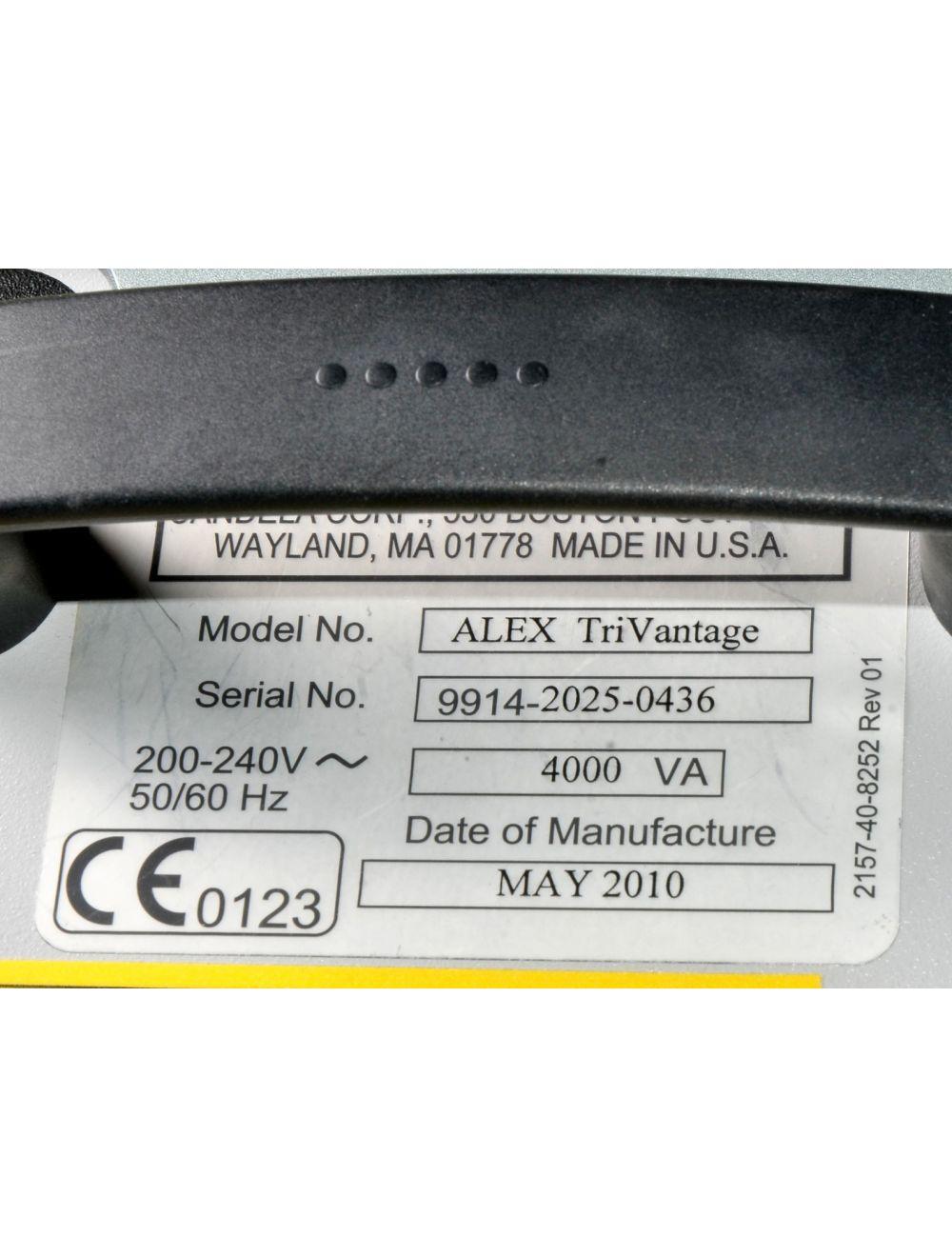 2010 Candela ALEX TriVantage Q-Switched 532nm Nd:YAG Tattoo Removal Laser System Candela