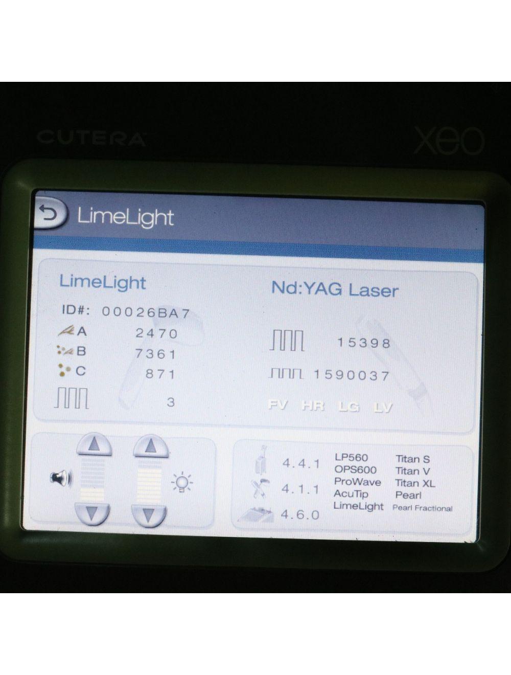 2017 Cutera Xeo NdYAG 1064 Laser 2 LOW SHOTS IPL Handpieces LimeLight ProWave LX Cutera