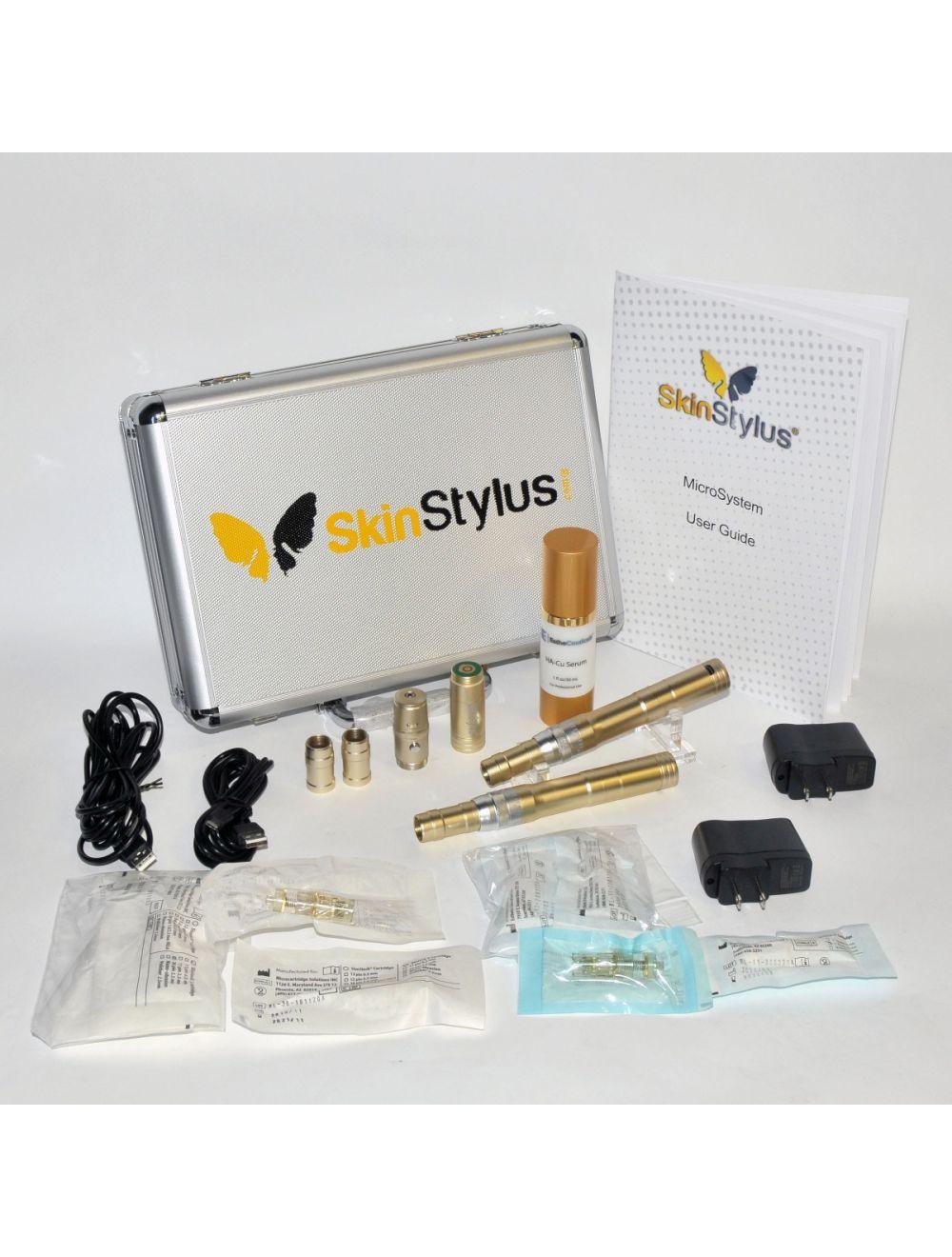 SkinStylus Gold Microneedling Professional Kit Collagen Skin Stylus 2 Pen Demo Sol International Medical